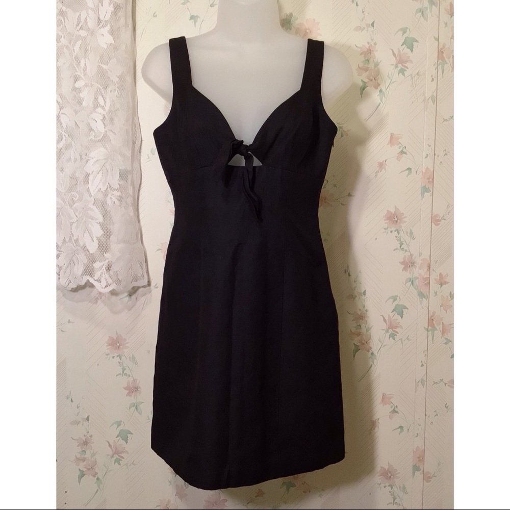 Laundry by Shelli Segal Black Linen Dress